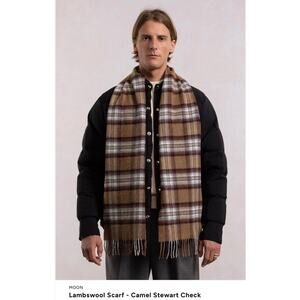 Abraham Moon English Heritage Scarf 100% Merino Lambswool Plaid Made in Britain